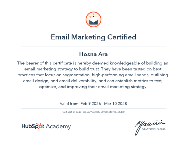 certificate