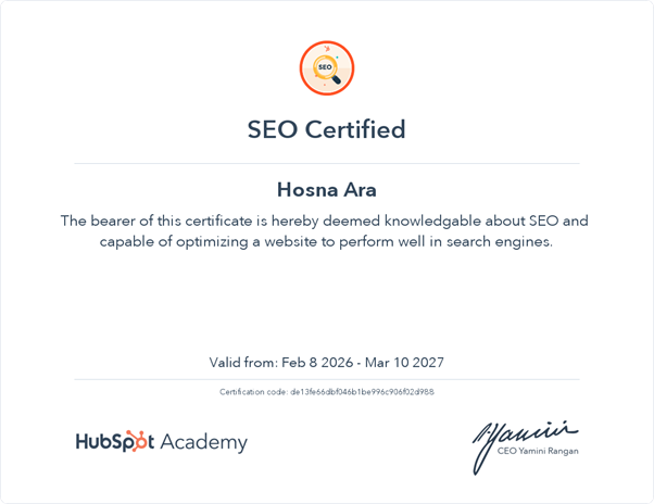 Certificate